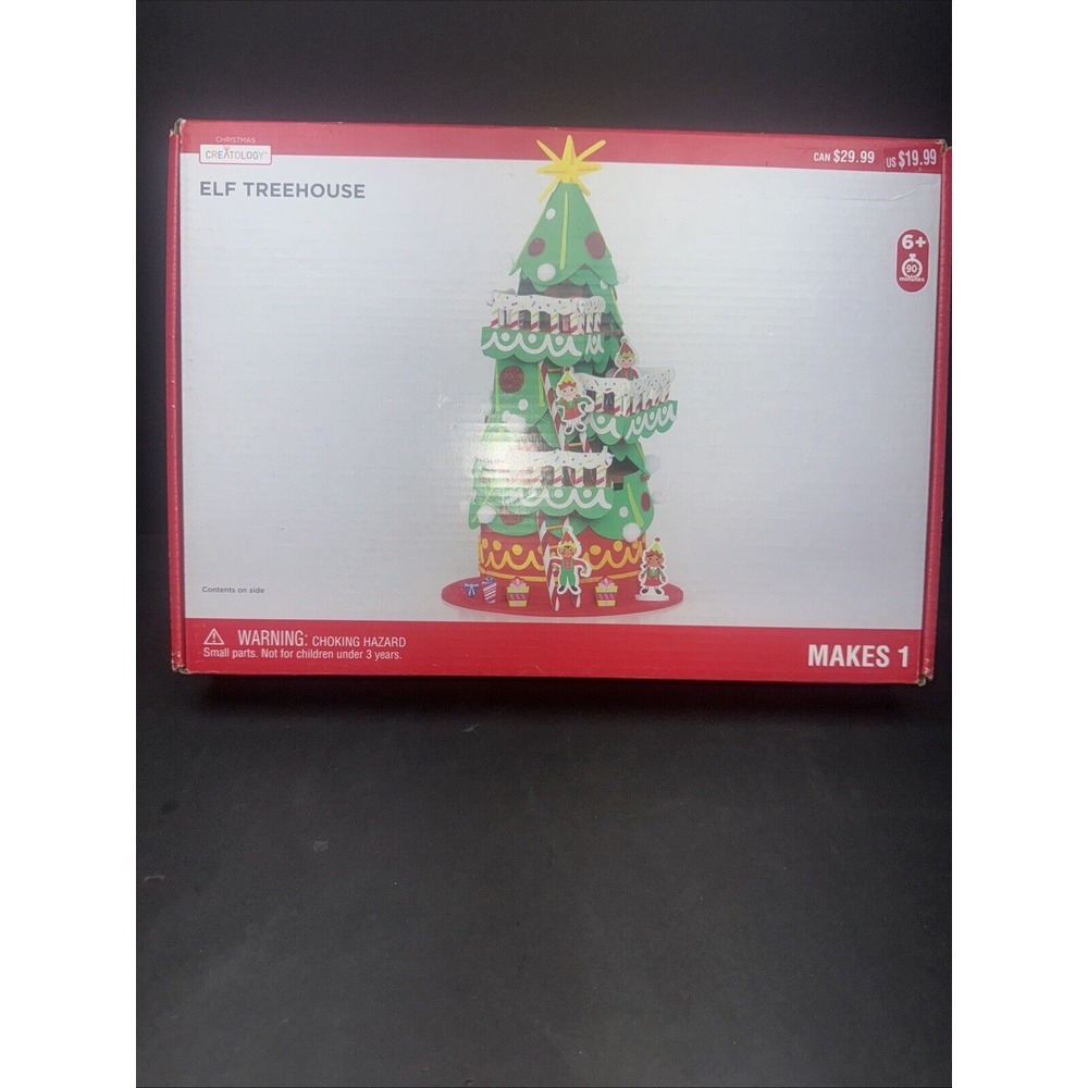 Elf Treehouse Christmas Creatology Foam Craft New Makes 1